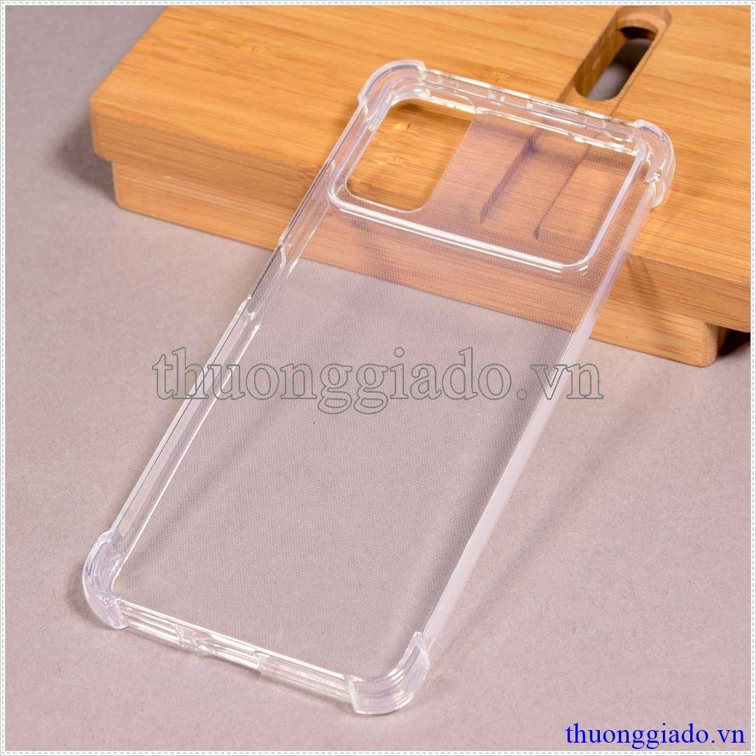 Ốp lưng dẻo Xiaomi Poco X4 Pro 5G (Ốp lưng Silicone trong suốt tăng cường chống sốc 4 góc)